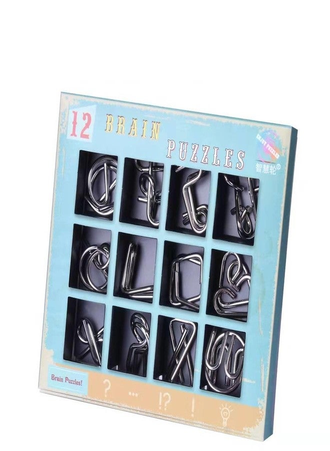 OANGO Brain Teasers Metal Wire Puzzle Toys for Kids & Adults | IQ Puzzle Disentanglement Unlock Interlock Toys | Party Favors, Prizes & Gifts | Durable Mental Challenge Puzzle Game Set (12 in 1) - Image 1